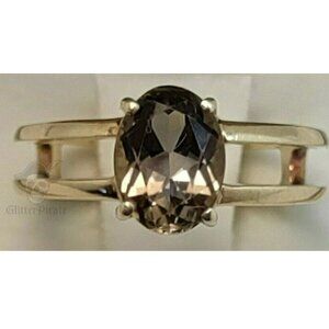 Bespoke 1.60ct Heirloom Smoky Quartz Solitaire – Solid 14k Yellow Gold